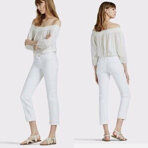 lucky brand sweet crop floral embroidery MID RISE STRETCH DESTROYED size 26